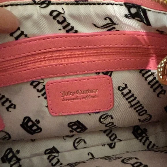 Juicy Couture Pink and Gold Embroidered Shoulder Bag - Picture 4 of 5